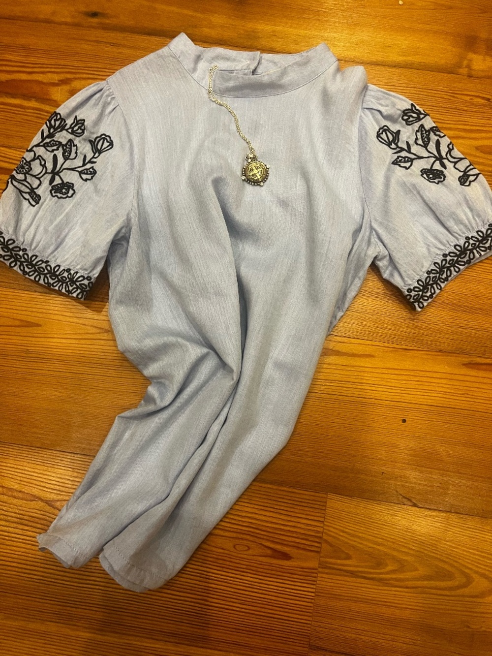 Loft XSP soft blue blouse